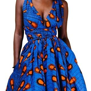 African print versatile short dress